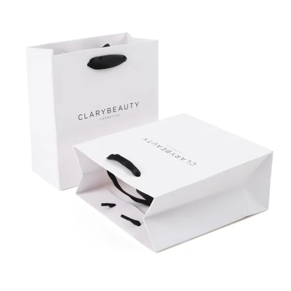 white paper bags with handles