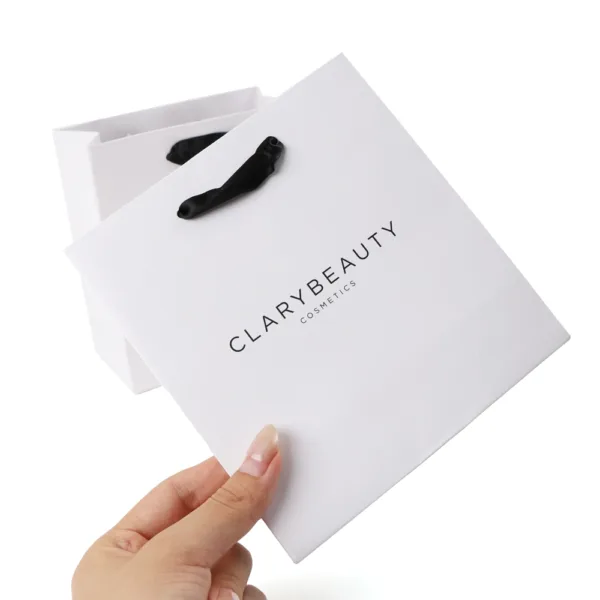 white paper bags with handles