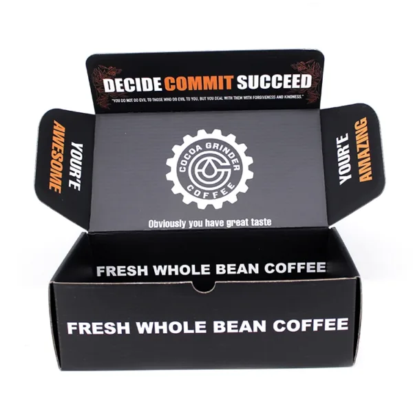 black shipping boxes