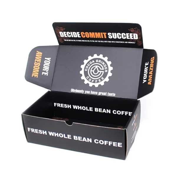 black shipping boxes