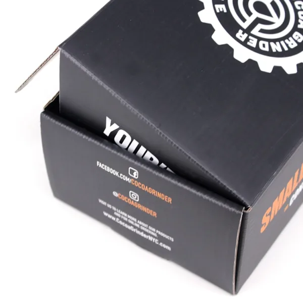 black shipping boxes