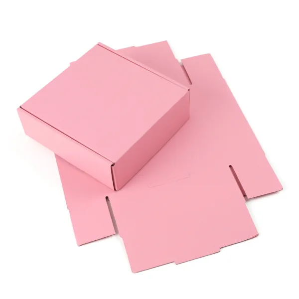 pink shipping boxes