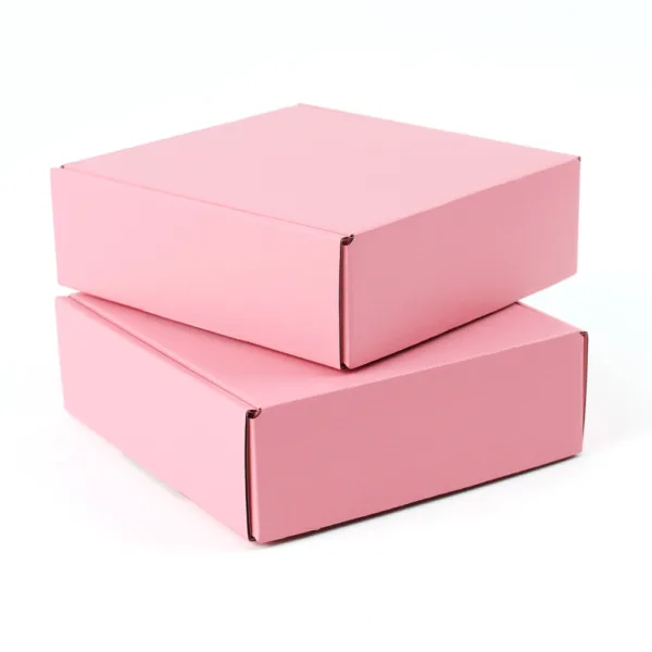 pink shipping boxes