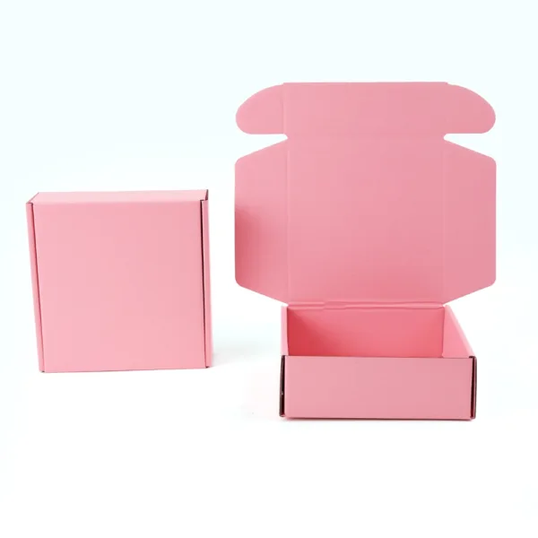 pink shipping boxes
