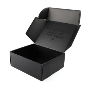black shipping box