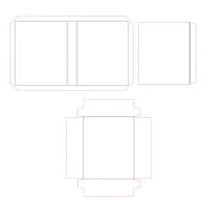 die line of magnet box with no flap