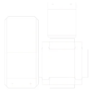 die line of magnet box with flap