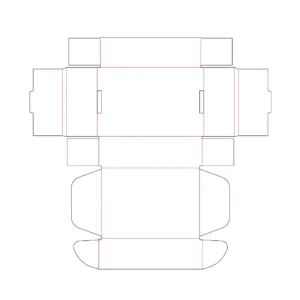 die line of airplane box