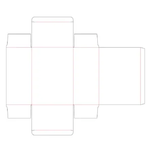 die line of Tuck End Box