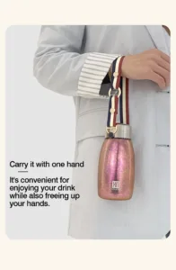 Portable titanium thermos bottle