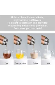 Portable titanium thermos bottle