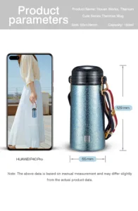 Portable titanium thermos bottle