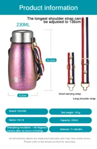 Portable titanium thermos bottle
