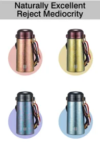 Portable titanium thermos bottle