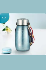 Portable titanium thermos bottle