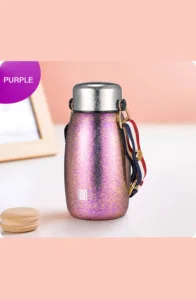 Portable titanium thermos bottle
