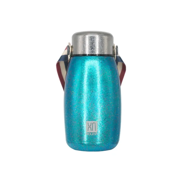 Portable titanium thermos bottle