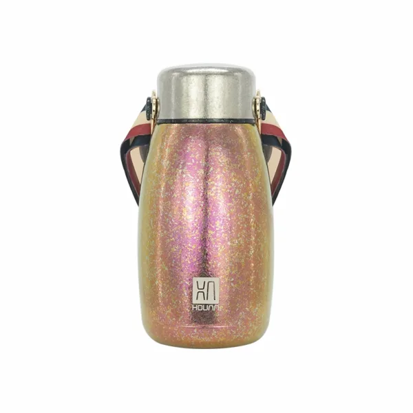 Portable titanium thermos bottle