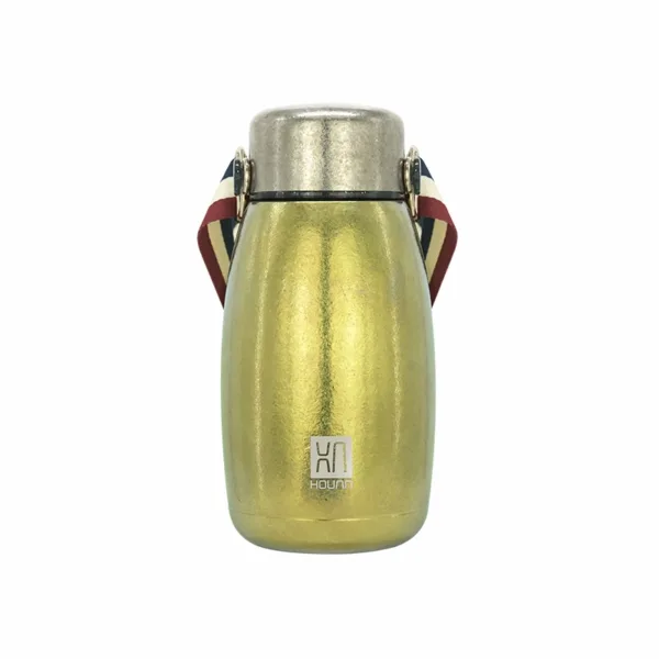 Portable titanium thermos bottle