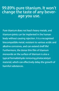 Portable titanium thermos bottle