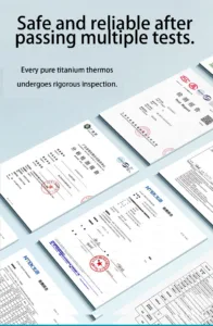 Portable titanium thermos bottle