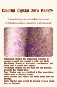 Portable titanium thermos bottle