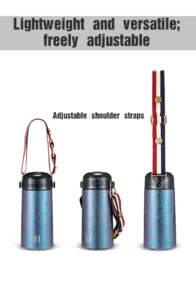 Portable titanium thermos bottle