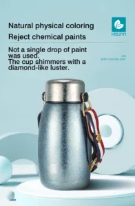 Portable titanium thermos bottle