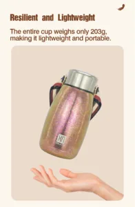 Portable titanium thermos bottle