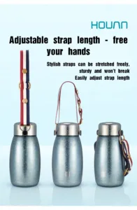 Portable titanium thermos bottle