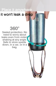 Portable titanium thermos bottle