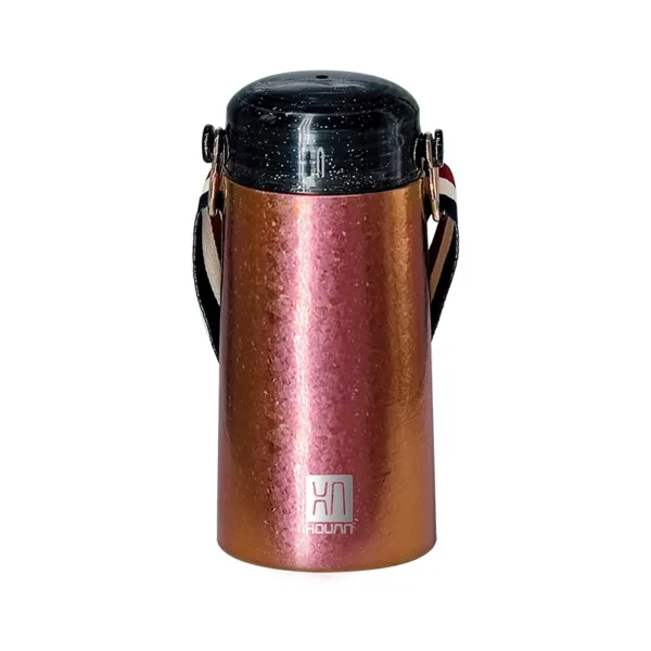 Portable titanium thermos bottle