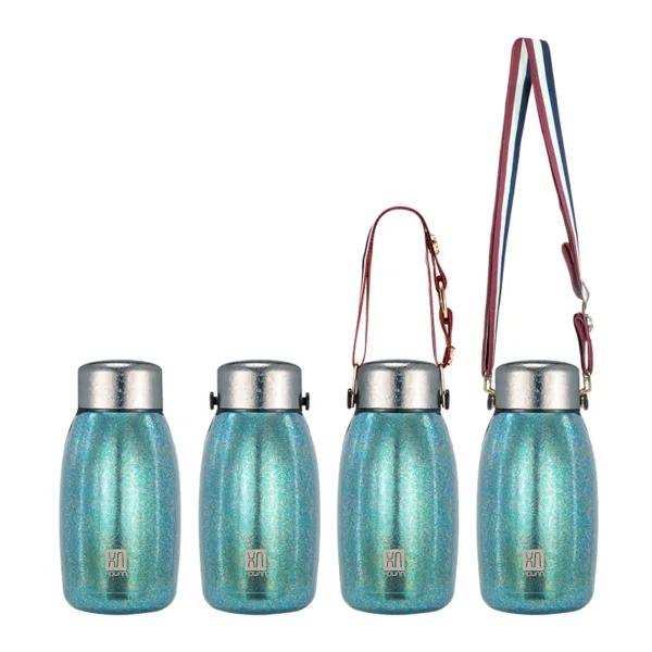 Portable titanium thermos bottle