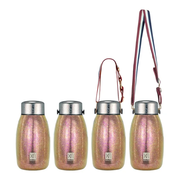 Portable titanium thermos bottle