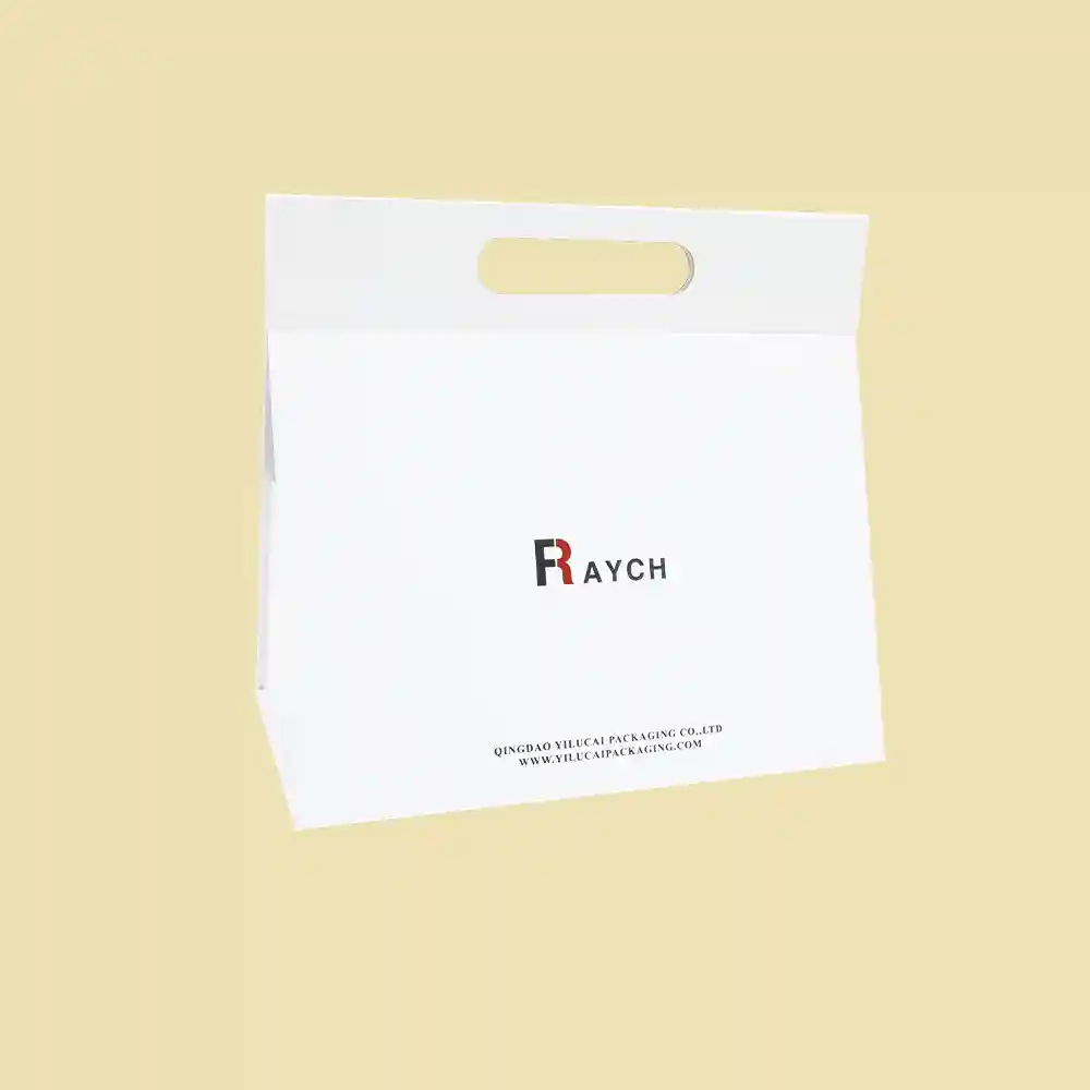 White die-cut handle gift box